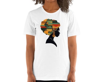 African woman t shirt, African Pattern, Black Girl Magic Unisex t-shirt