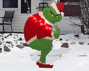 4' Grinch Stealing Christmas Decor - Local Pickup or Delivery ONLY (Cleveland, OH)