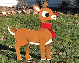 4' Rudolph the Red Nosed Reindeer Christmas Decor - Local Pickup or Delivery ONLY (Cleveland, OH)