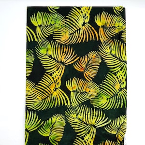 2 YARDS Java Batik Green Leaf Mottled Solid Marbled Watercolors Batik Cotton Fabric 2 Yard BTK245