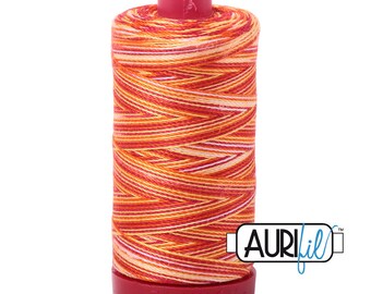 AURIFIL 4657 Tramonto a Zaogli Variegated MAKO 12 Weight Wt 350 M 356Yd Spool Quilt Cotton Quilting Thread