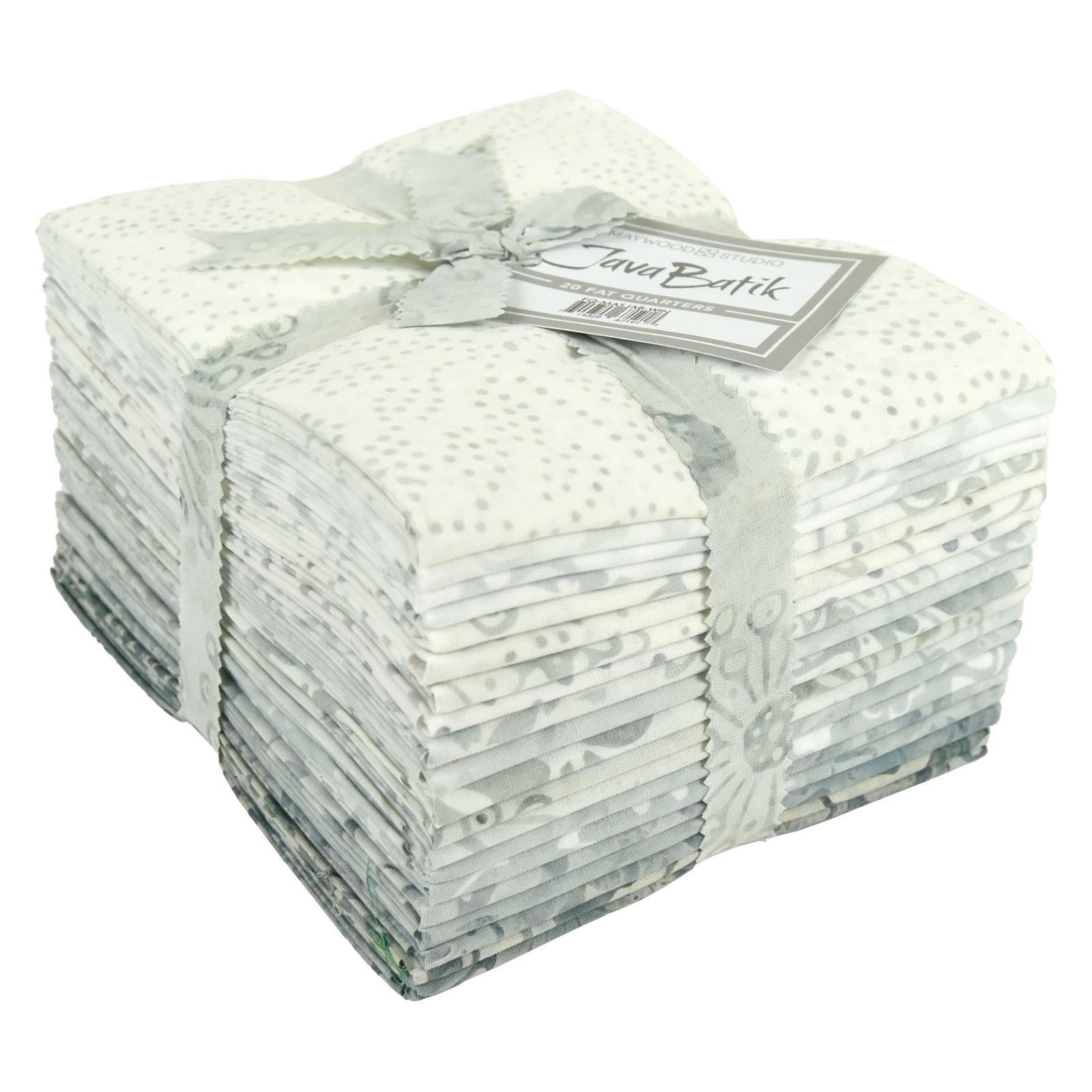 Java Batiks Winter Whites Light Grey to Medium Gray Lights Batik Fat ...