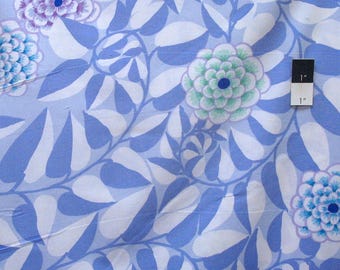 OOP Rowan Kaffe Fassett Vine Blue Teal Floral Cotton 40 Inch Remnant PWGP151