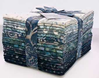 Java Batiks Grey Gray Black Light to Dark Grey Black Batik Fat Quarters 20 Fqs Fabric 18 x 22 FQ-MASJAB-BLA