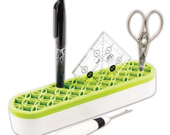 Its Sew Emma Stash N Store Lime Green Weighted Notion Pen Organizer  1.5 x 8.25 ISE738