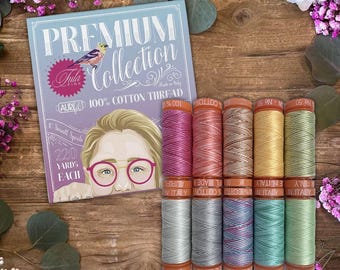 Aurifil Premium Variegated Collection by Tula Pink 50 weight Set of 10