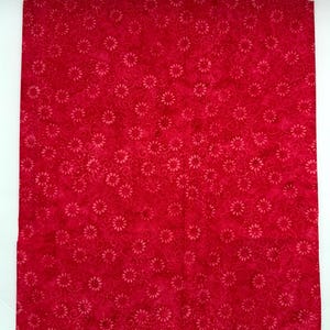 1.5 YARDS Java Batik Red Floral Dot Solid Marbled Watercolors Batik Cotton Fabric 1.5 Yard BTK250