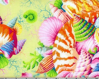 OOP FreeSpirit Kaffe Fassett Collective Philip Jacobs Shell Bouquet Yellow PRECUT Fat Quarter PWPJ088