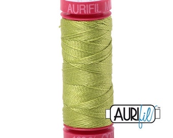 AURIFIL 1231 Spring Green MAKO 12 Weight Wt 54 Yards Spool Quilt Cotton Quilting Thread
