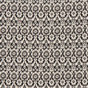 BTHY OOP 2011 Ghastlie Ghastly A Ghastlie Tapestry White Black Floral Lace Retro Alexander Cotton Fabric Half Yard RARE Pre-Cut