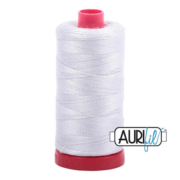 AURIFIL 2600 Dove Grey Gray MAKO 12 Weight Wt 350 M 356Yd Spool Quilt Cotton Quilting Thread