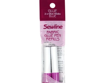 Sewline Glue Pen Refill Blue EPP English Paper Piecing Baste Fabric Glue 2 Pack FAB50013