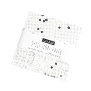NEW Moda Still More Paper Zen Chic Modern Background Abstract White Cream Grey Gray Cotton Charm Square 5in Fabric