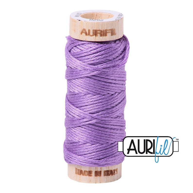 AURIFIL Floss Aurifloss FLOWER Color Builder Purple Green MAKO 6 Strand 18 yards Spool Embroidery Cotton Thread Set of 3 2520 1243 1147 image 2