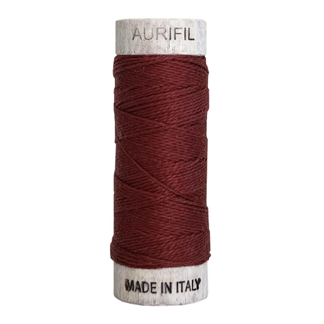 Mako Raisin AURIFIL 2345 Raisin Brown MAKO 8 Weight Wt 35 Meters 38 Yards Spool ...