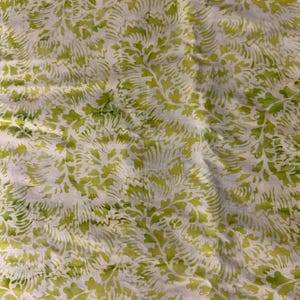 3 YARDS Java Batik Beige Yellow Floral Marbled Watercolors Batik Cotton Fabric 3 Yard BTK25