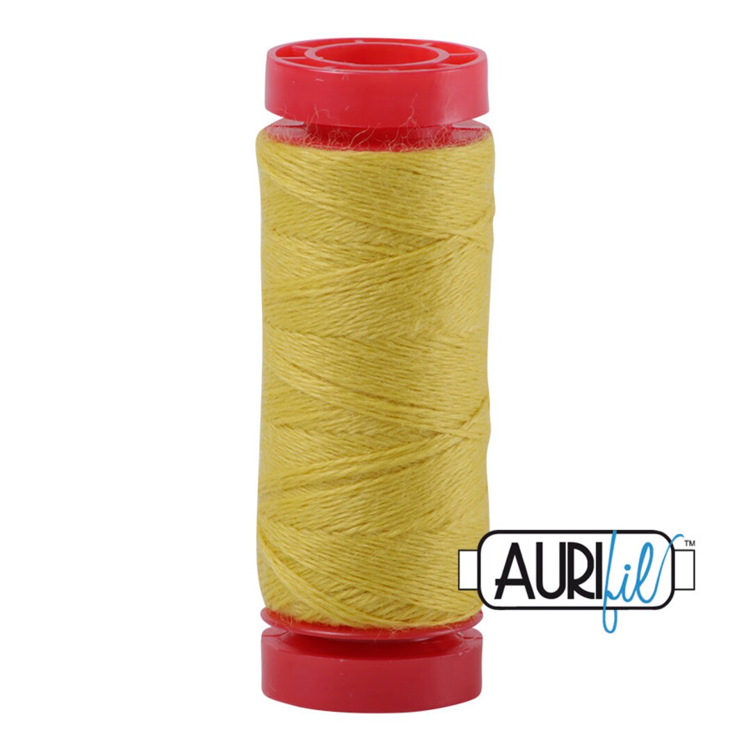 Aurifil LANA WOOL 8120 Lemon Yellow 12 Weight Wt 50 Meters 54 Yards