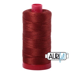 AURIFIL 2355 Rust Orange MAKO 12 Weight Wt 350 M 356Yd Spool Quilt Cotton Quilting Thread