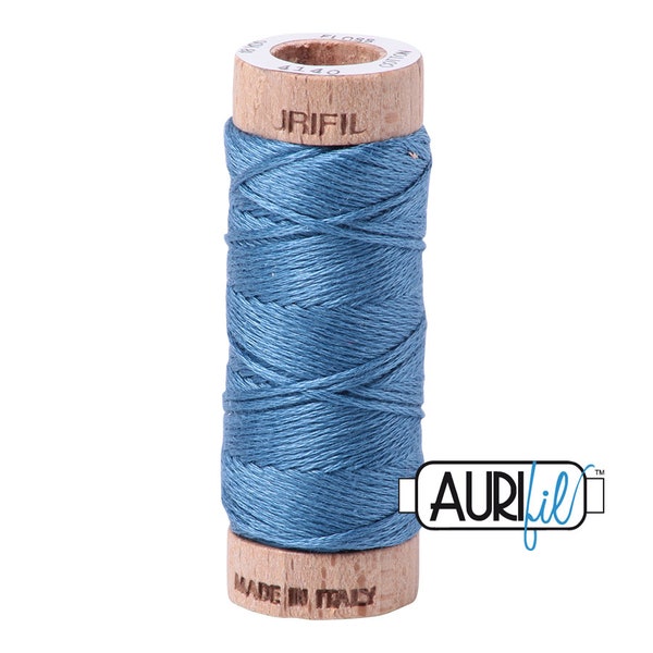 AURIFIL Floss Aurifloss 4140 Wedgewood Blue MAKO 6 Strand 18 yards Embroidery Cotton Thread Spool