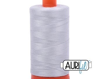 AURIFIL 2600 Dove MAKO 50 Weight Wt 1300m 1422y Spool Light Silver Grey Gray Quilt Cotton Quilting Thread