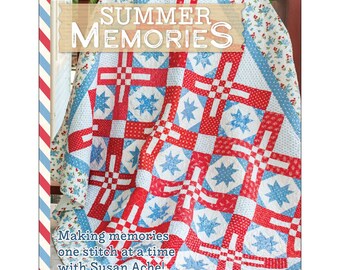 IN STOCK Summer Memories Book by Susan Ache Quilt and Floss Stitching Projects Cotton Embroidery ISE954