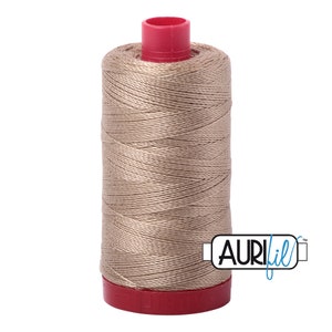AURIFIL 2325 Linen MAKO 12 Weight Wt 350 M 356Yd Spool Quilt Cotton Quilting Thread