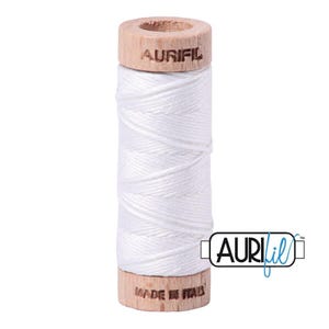 Fil dentaire Aurifil Aurifloss 6 brins, couleur 2024 Blanc éclatant image 1