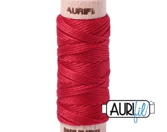 AURIFIL Floss Aurifloss 2250 Red MAKO 6 Strand 18 yards Embroidery Cotton Thread Spool