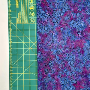 2 YARDS Java Batik Jinny Beyer Purple Blue Magenta Lilac Marbled Watercolors Batik Cotton Fabric 2 Yard BTK101