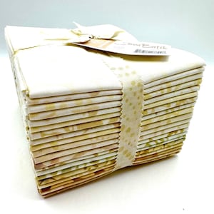 Java Batiks Beige Tan Cream Lights Batik Fat Quarters 20 Fqs Fabric 18 x 22 FQ-MASJAB-TAN