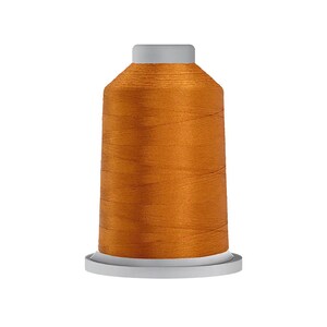 May include: A spool of orange embroidery thread.