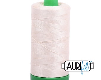 AURIFIL 2000 Light Sand Beige Cream MAKO 40 Weight Wt 1000m 1094y Quilt Cotton Quilting Thread