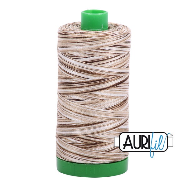 AURIFIL Variegated 4667 Nutty Nougat MAKO 40 Weight Wt 1000m 1094y Quilt Cotton Quilting Thread