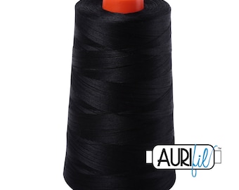 AURIFIL Cone 2692 Black Ink Egyptian Mako Cotton 50 Weight Wt 5900 Meters 6452 Yards Quilt Cotton Quilting Thread