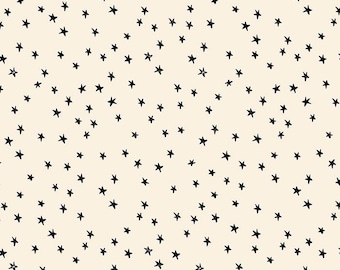 Moda Ruby Star Society RSS Starry Mini Natural Black Stars Cotton Fabric Yard RS4110-21