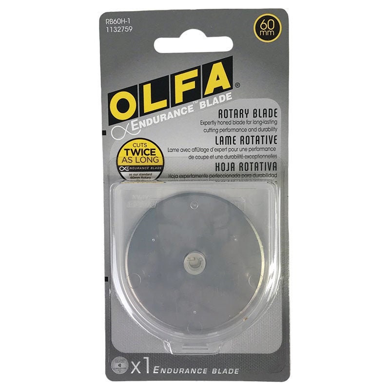 OLFA Endurance Blade RB60H-1 Rotary Cutter Large Blade 60mm Pack