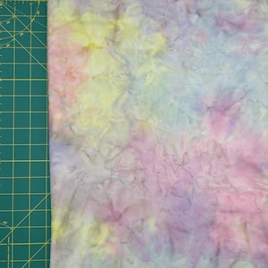 2 YARDS Java Batik Pink Purple Yellow Rainbow Mottled Solid Marbled Watercolors Batik Cotton Fabric 2 Yard BTK206
