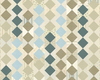 Laundry Basket Quilts LBQ Blue Moon Printed Quilt Pattern 58.5 x 67.5