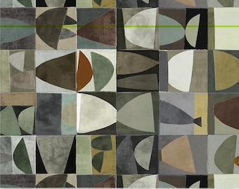 BTY CANVAS Windham Petite Palette Stacks Baked Clay Marcia Derse Whole Cloth Yard Collage Panel Modern Abstract Fabric Yard 54548DC-8