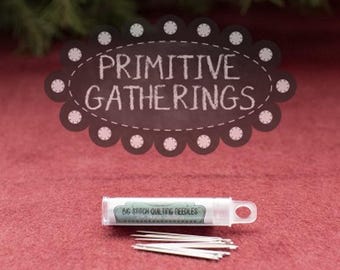 Primitive Gatherings Lisa Bongean Big Stitch Quilting Needles Size 5  Quilting Needles Hand Sewing 12 Pack PRI 252