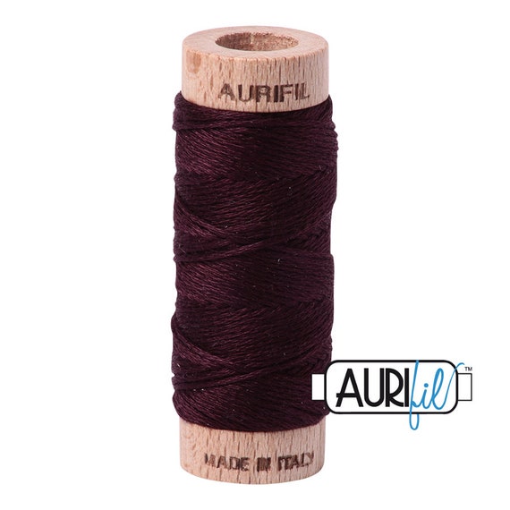 Aurifil 50 wt Cotton 2465 Very Dark Brown Aurifil 50 wt Cotton 2465 Very Dark Brown