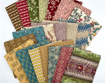 OOP Marcus Brothers Old Sturbridge Village Judie Rothermel Civil War Reproduction Cotton Fabric 20 Fat Quarter Bundle DD4