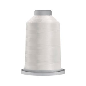 May include: A spool of white sewing thread featuring a cylindrical shape with a flat top and a wider base. The thread is wound tightly around the central core, creating a smooth, uniform surface texture throughout the entire height of the spool.