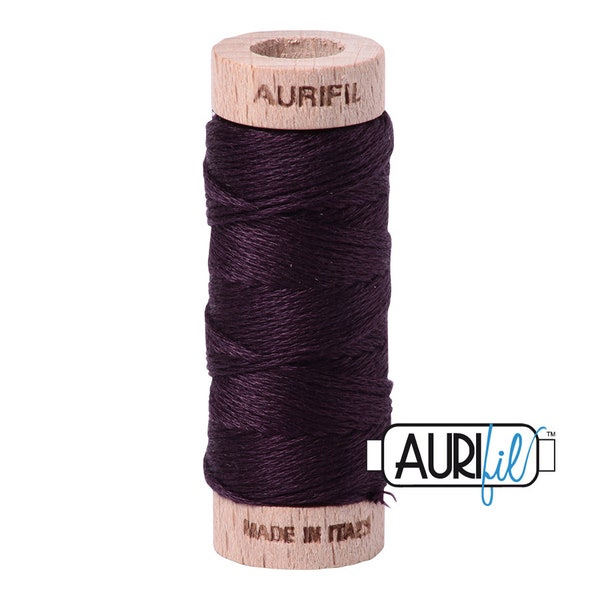 AURIFIL Floss Aurifloss 2570 Aubergine Purple Dark Eggplant MAKO 6 Strand 18 yards Embroidery Cotton Thread Spool