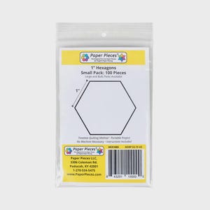 1 Inch Hexagon Paper Pieces HEX100 EPP English Paper Piecing 100 Pieces per Bag