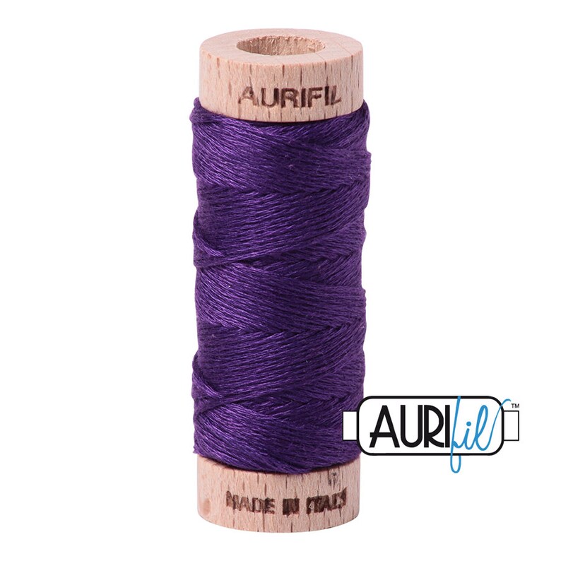 AURIFIL Floss Aurifloss 2582 Dark Violet Purple MAKO 6 Strand 18 yards Embroidery Cotton Thread Spool image 1