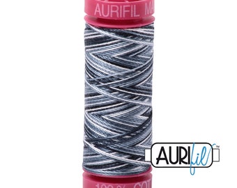 AURIFIL Variegated 4665 Graphite Black Grey Gray Mako 12