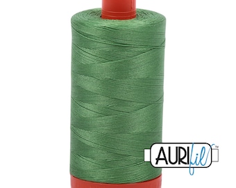 AURIFIL 2884 Green Yellow   50 Weight Wt 1300m 1422y Spool Medium Green Quilt Cotton Quilting Thread