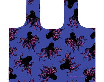 Meori Ruby Star Society RSS Pocket Shopper Mystery Food Octopus Grocery Shopping Bag Tote