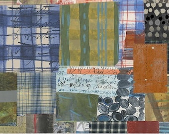 BTY CANVAS Windham Sketchbook 21 Picnic Grounds Marcia Derse Whole Cloth Yard Collage Panel Modern Abstract Fabric Yard 54545DC-1